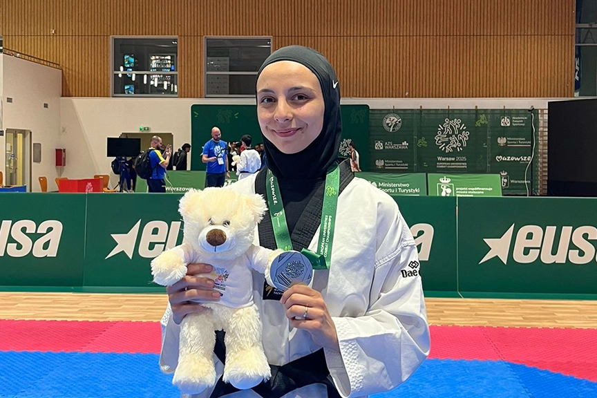 Konyalı milli sporcu Saliha'dan Avrupa ikinciliği