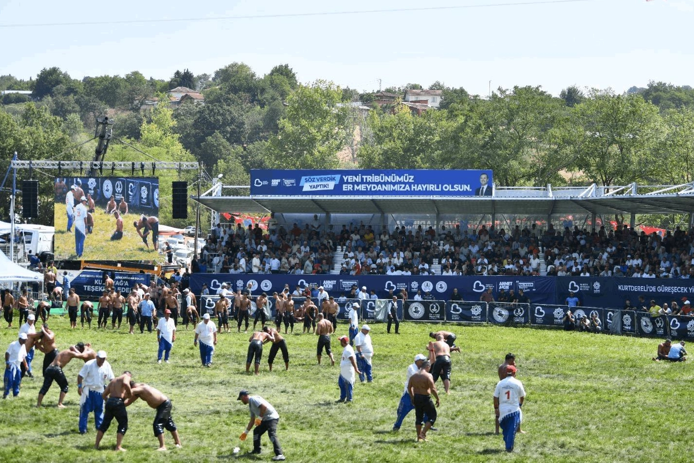 Kurtdere Er Meydanı yenilendi, yağlı güreşlere yeni soluk geldi